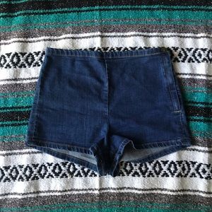 Vintage Style High Waisted Denim Shorts